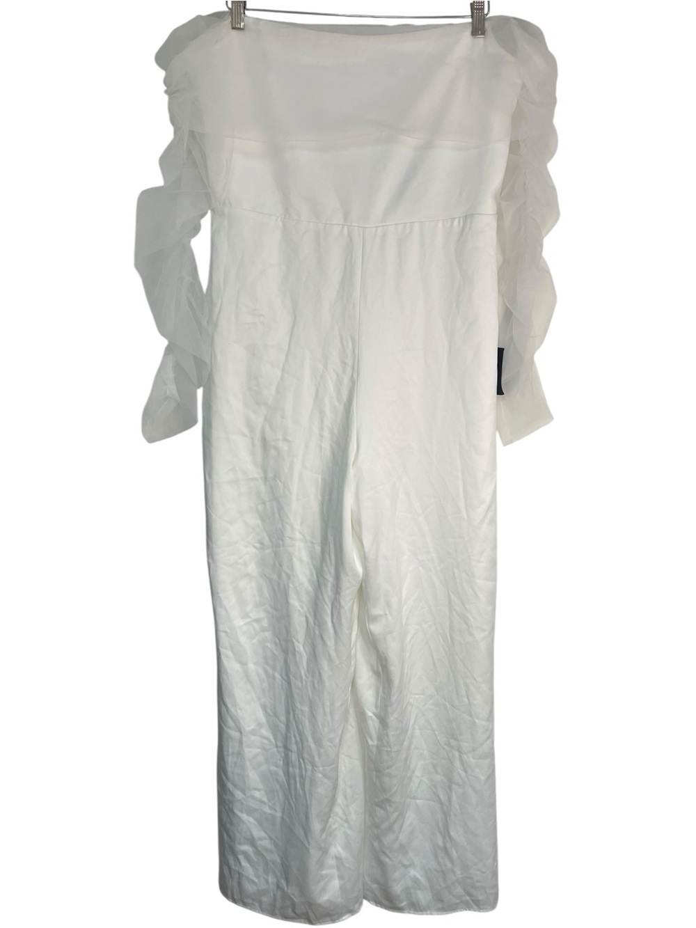 Lulus Eternal Bliss Tulle Off-the-Shoulder Jumpsuit White
